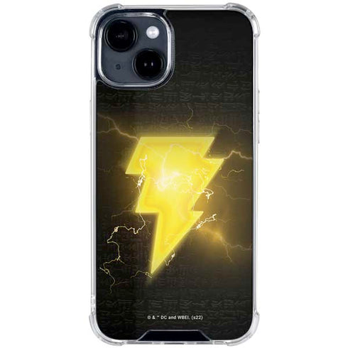 DC Comics Black Adam Lightning Bolt iPhone 15 Clear Case